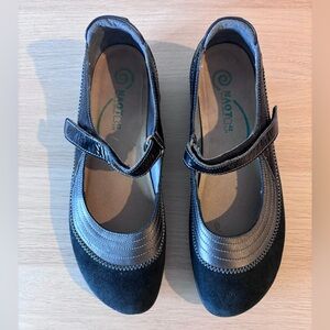 Naot Black and Gray Mary Jane Shoes